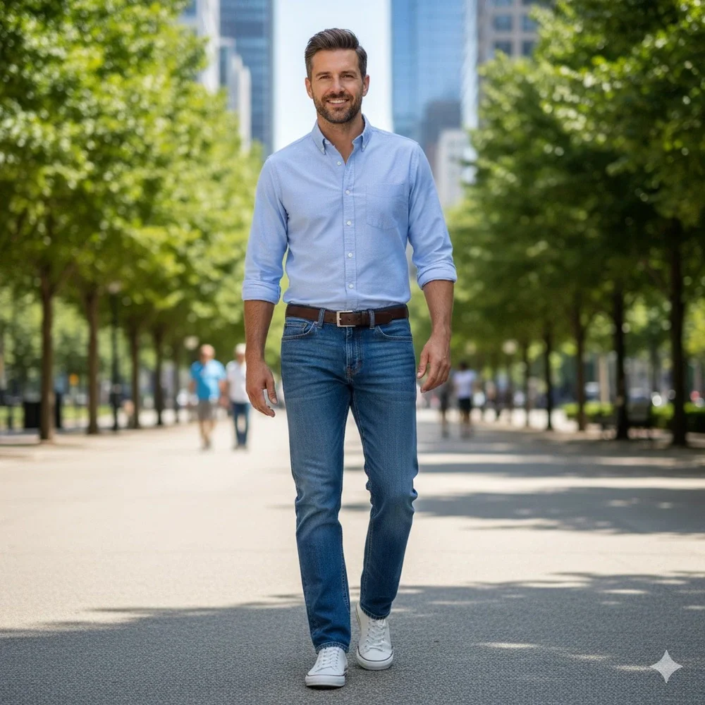 J. Crew Blue Straight-Leg Jeans with Classic Indigo Wash 33x32 100% cotton